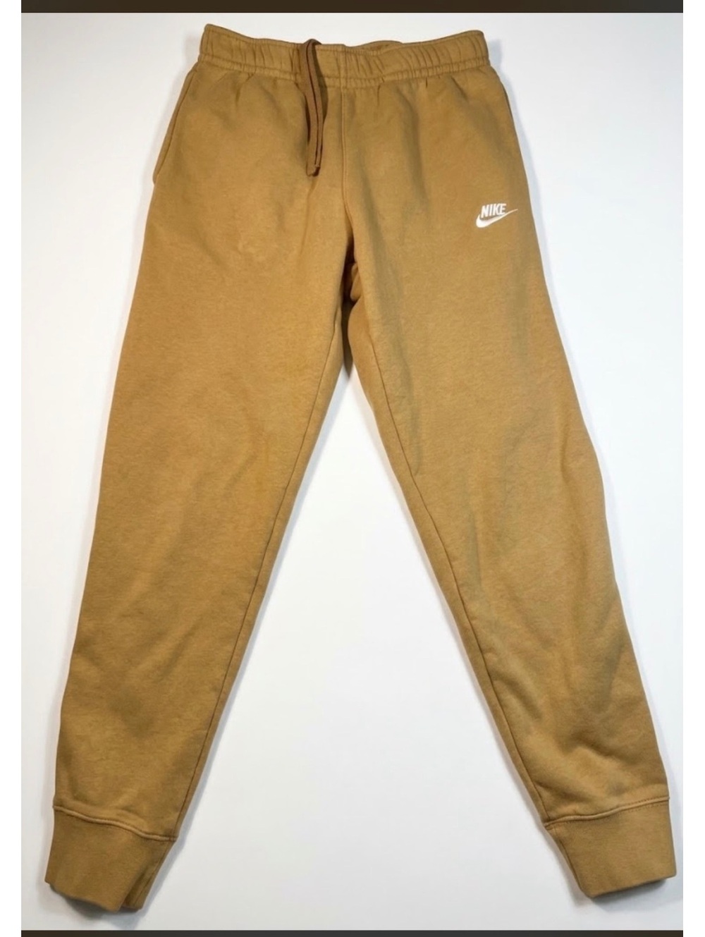 Nike Club Fleece Joggers Sweatpants Wheat Gold Size S